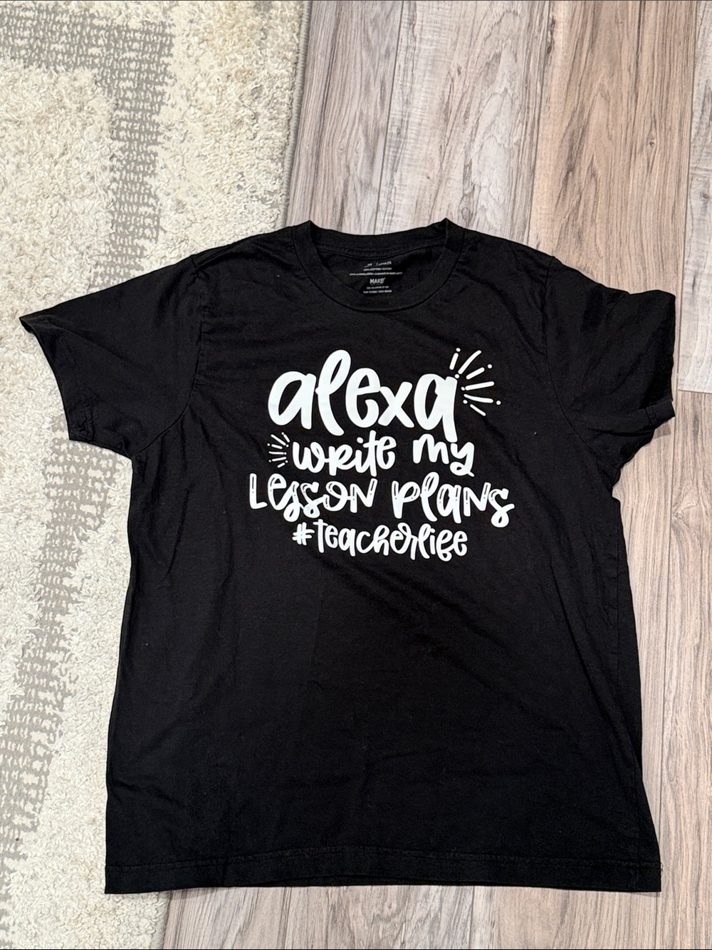Alexa Write My Lesson Plans Teacher Tee - Black